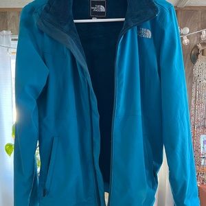 North Face Blue Fleece Lined Jacket M